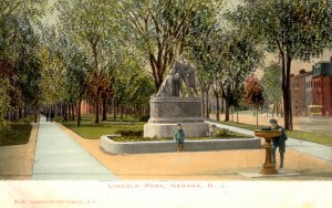 Newark, New Jersey - Boy getting drink of water at Lincoln Park - c1905