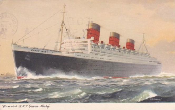 Cunard R M S Queen Mary 1956