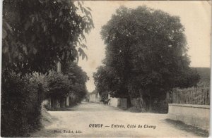 CPA ORMOY Entrée Cote de Cheny (49031)