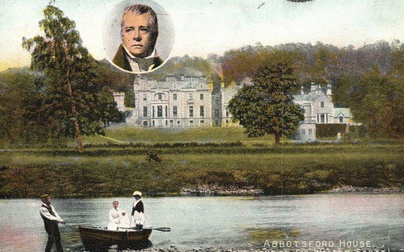 Vintage Postcard Abbotsford House The Home Of Walter Scott Tourist Spot Melrose