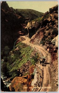 Ute Pass Manitou Colorado CO Rocky Mountains Horse Carriage Postcard