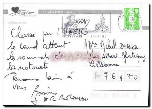 Postcard Modern Canal Du Midi Boats Barges