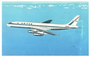 DC-8 Jet Mainliner United Air Lines Hawaii Travel Postcard