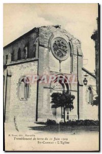 Old Postcard Earthquake of June 11, 1909 St cane Church