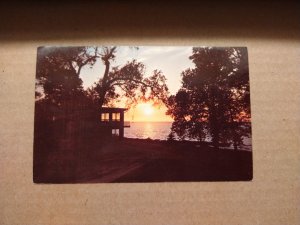 1970's Beulah Bible Conference Grounds, Vermillion, Ohio Sunset Chrome P...