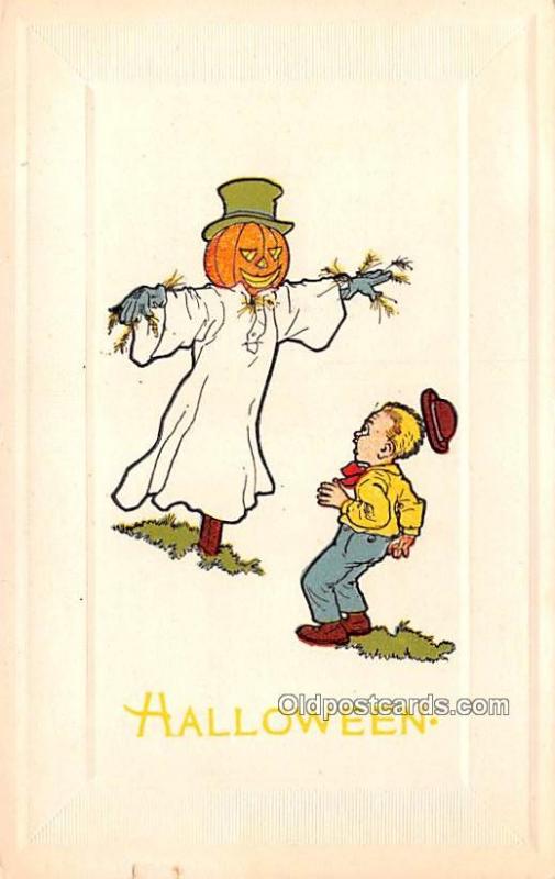 Halloween 1912 very slight tear bottom edge, rest of card is perfect