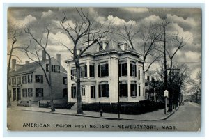 c1914 American Legion Post No. 150 Newburyport Massachusetts MA Antique Postcard