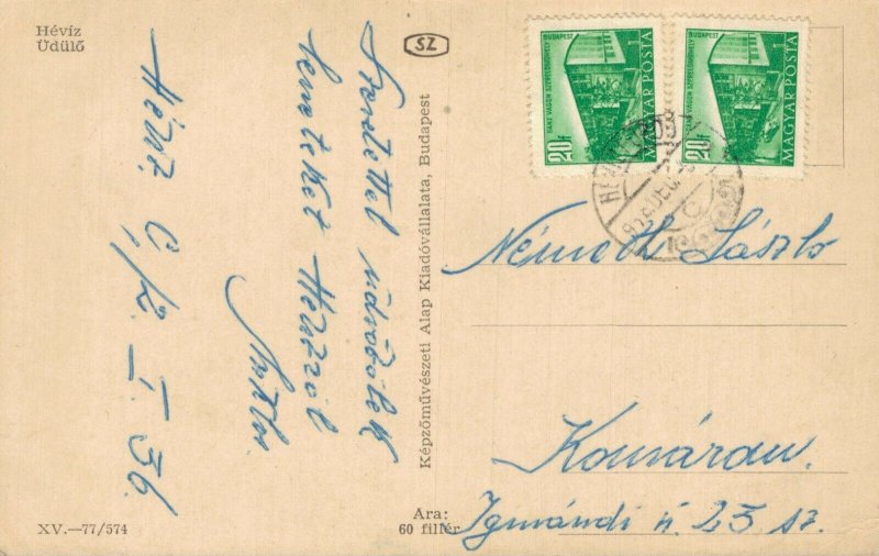 Hungary Hévíz Zala Heviz Vintage Postcard 08.42