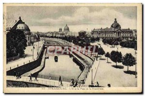 Postcard Old Ill Strasbourg and the Place de la Republique