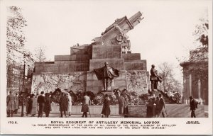 Royal Regiment of Artillery Memorial London England Beagles RPPC Postcard G65