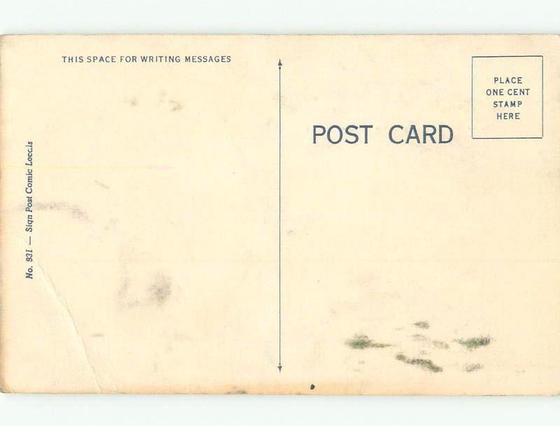 Linen POSTCARD AD - RF CROSSER STORES - COMIC POSTCARD St. Mary'S WV E9372