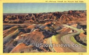 Highway in Montana Bad Lands, Montana