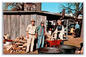 Cooking Beans in Parke County Indiana IN UNP Chrome Postcard V2
