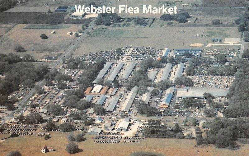 Webster, Florida FL   FLEA MARKET Sumter County Farmers Market  AERIAL  Postcard