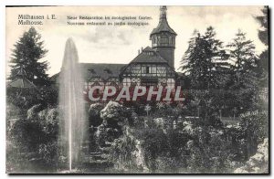 Old Postcard Mulhouse New restaurant at the zoo