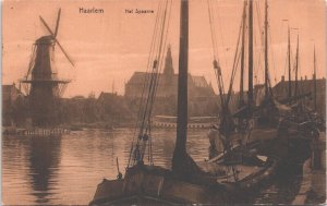 Netherlands Haarlem Het Spaarne Vintage Postcard 09.39