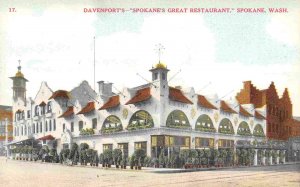 Davenport Restaurant Spokane Washington 1910c postcard