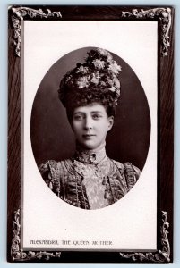 England Postcard Alexandra The Queen Mother c1930's Embossed RPPC Photo