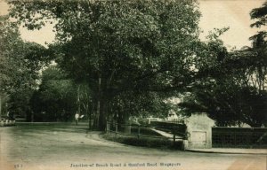 PC CPA SINGAPORE, JUNCTION OF BEACH RD. & STANFORD ROAD, Postcard (b18740)