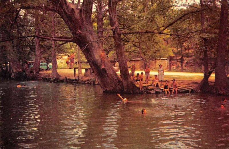 Wilmberley Texas Blue Hole Swimming Resort Vintage Postcard AA33409