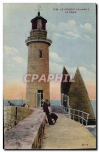 Old Postcard Lighthouse Boat Croisic