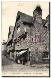 Landerneau Old Postcard Old houses rue Saint Thomas