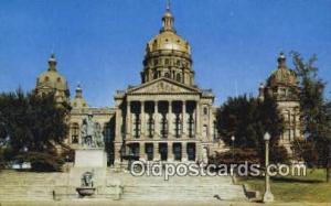 Des Moines, Iowa, IA State Capital USA Unused 