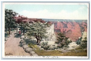 Hotel El Tovar Grand Canyon Arizona AZ Phostint Fred Harvey Vintage Postcard
