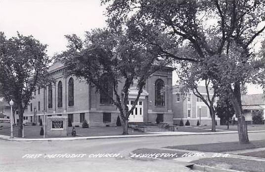 Nebraska Lexington First Methodist Church Real Photo RPPC