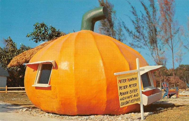 Pompano Beach Florida Peter Peter Pumpkin Eater Storyland vintage pc