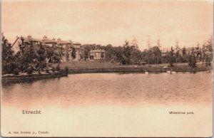 Netherlands Utrecht Wilhelminapark Vintage Postcard C067