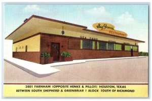 c1940 Farnham Henke Pillot South Richmond Houston Texas Vintage Antique Postcard