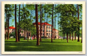 Thomasville Georgia Linen Postcard John D Archbold Memorial Hospital  