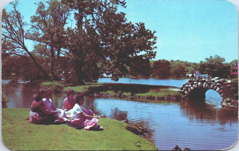 USA Beautiful Long Island Children New York Chrome Postcard 09.41