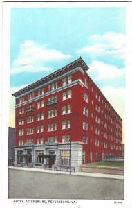 1930's Hotel Petersburg, Petersburg, Virginia Postcard