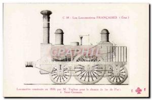 Postcard Old Train Locomotive 1836 Tayleur Paris Railway in Saint Germain