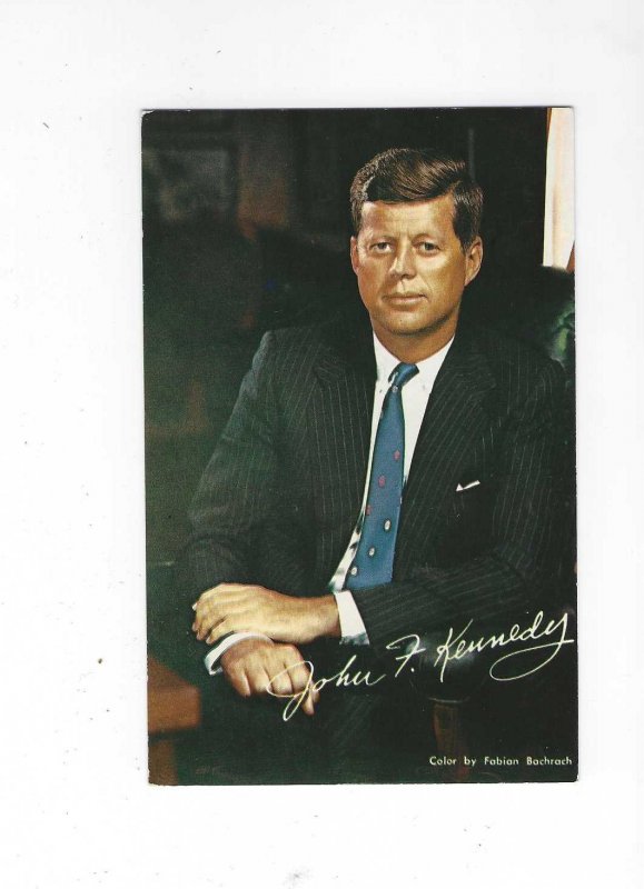 Vtg 1960's John F. Kennedy Political Portrait Postcard