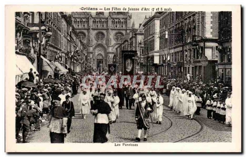 Postcard Old Orleans fiestas Jeanne d & # 39arc May 7 and 8 Parishes