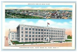 c1940's Bird's Eye View Of Buick Plant, Buick Motor Co. Flint Michigan Postcard 