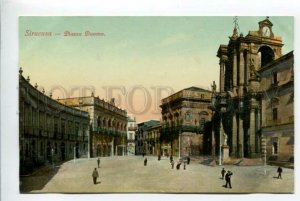 425919 ITALY SIRACUSA Piazza Duomo Cathedral Vintage postcard