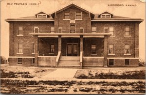 Postcard Old People's Home in Lindsborg, Kansas~410