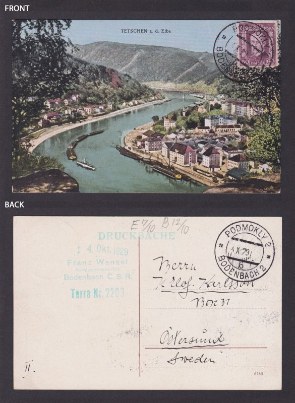 Postcard CZECHIA, Děčín, General view