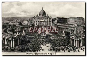 Old Postcard Roma Papale Benedizione
