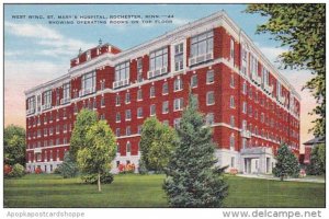 Minnesota Rochester West Wing Saint Marys Hospital Showing Oferating Rooms On...