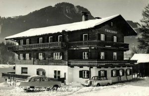austria, KITZBÜHEL, Tyrol Tirol, Hotel Tiroler-Hof, Car (1966) RPPC Postcard