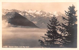 Berner Alpen vom Rigi aus Switzerland Real Photo Unused 