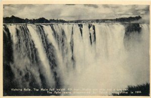 Victoria Falls Main Fall Zambia early postcard