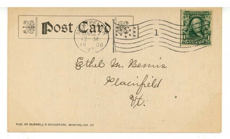 VT - Groton. Groton Pond  (postal ink)