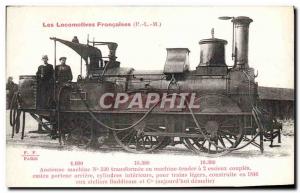 Post Card Old Train Locomotive 520 Old Machine