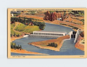 Postcard Power Plant, Bonneville Dam, Columbia River, Oregon